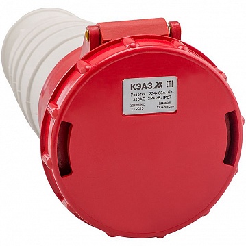 Розетка кабельная 234-63А-6h-380AC-3P+PE-IP67 222763 КЭАЗ