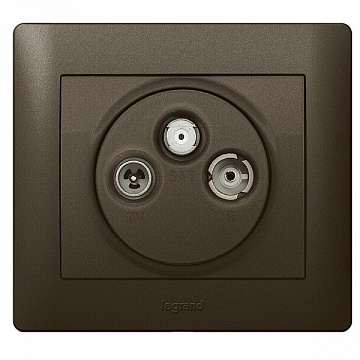 Розетка TV-FM-SAT GALEA LIFE DIY, одиночная, темная бронза 696828 Legrand
