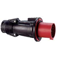 Прямая вилка Hypra - IP 44 - 3К+З - 32 А - резина 052953 Legrand