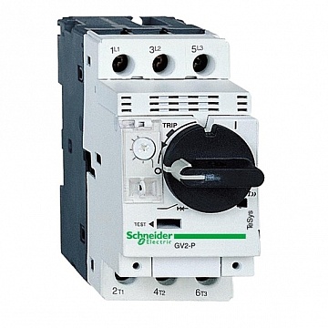 Силовой автомат для защиты электродвигателя TeSys GV2 0.25А 3P GV2P02 Schneider Electric