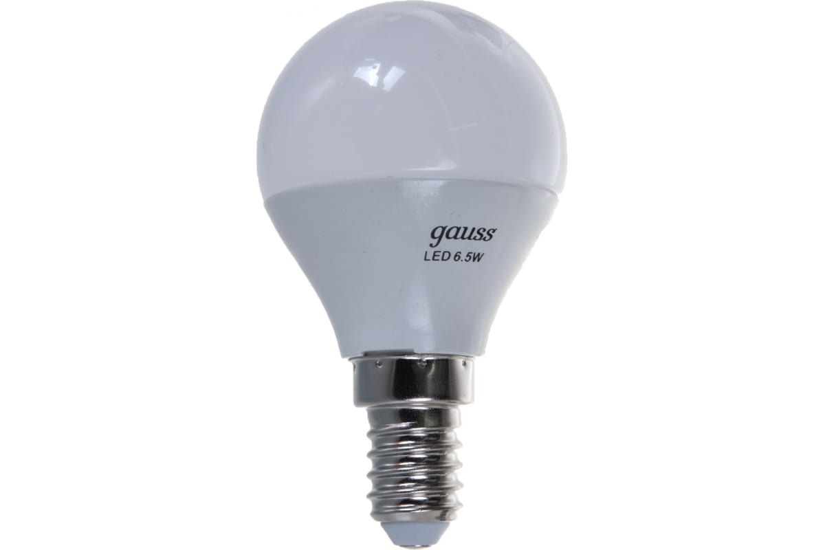 Лампа светодиодная LED 6.5 Вт 520 Лм 3000К теплая Е14 Шар Black 105101107 Gauss