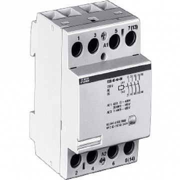 Модульный контактор ESB63 4P 63А 400/400В AC/DC GHE3691302R0007 ABB