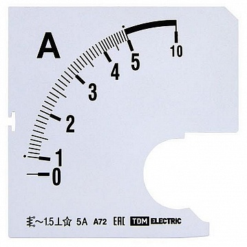 Шкала Ш72 5/5А-1,5 (для А72 Х/5А) SQ1102-0253 TDM