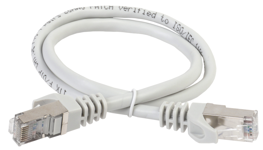 ITK Коммутационный шнур (патч-корд) кат.5E FTP 15м серый PC01-C5EF-15M IEK
