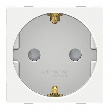 Розетка на 2 модуля UNICA NEW MODULAR, скрытый монтаж, с заземлением, со шторками NU305718 Schneider Electric