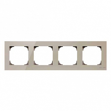 Рамка 4 поста SKY, белое стекло 2CLA857400A3001 ABB