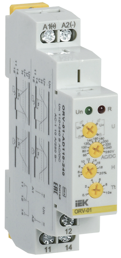 Реле контроля напряжения ORV 1 фаза 110-240В AC/DC ORV-01-AD110-240 IEK