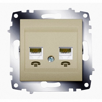 Розетка телефонная 2xRJ11 COSMO, титан 619-011400-222 ABB