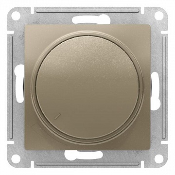 Светорегулятор поворотно-нажимной ATLASDESIGN, 315 Вт, шампань ATN000534 Schneider Electric