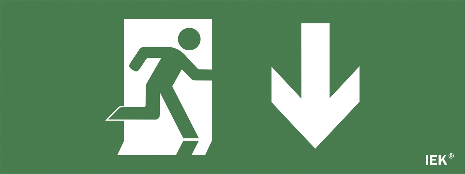 Самоклеящаяся этикетка 240х90мм "Фигура/стрелка вниз" для ДПА IP20/54 LPC10-1-24-09-FNIZ IEK