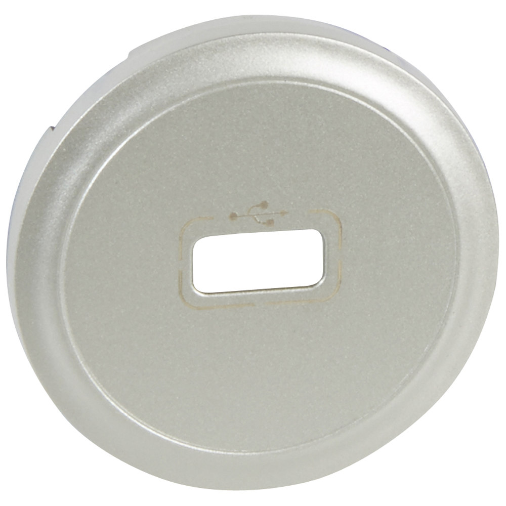 Лицевая панель - Программа Celiane - розетка USB, Кат. № 0 673 52/72 - титан 068553 Legrand