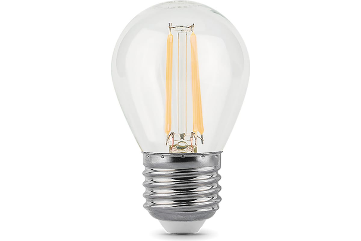 Лампа светодиодная LED 5 Вт 420 Лм 2700К теплая Е27 Шар диммируемая Filament 105802105-D Gauss