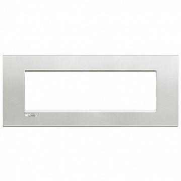 Рамка 7 модулей LIVING LIGHT, серебристый LNA4807AG Bticino