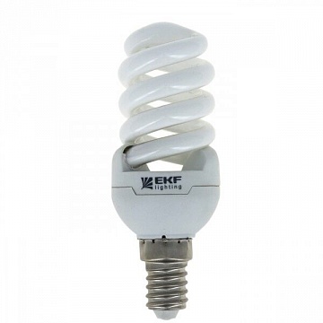 Лампа энергосберегающая FS-спираль 7W 2700K E14 10000h  Simple FS-T2-7-827-E14  EKF