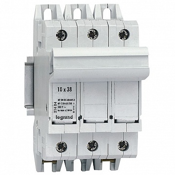 Выключатель-разъединитель SP 38 - 3П - 3 модуля - для промышленных предохранителей 10х38 021404 Legrand