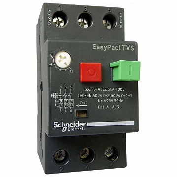 Силовой автомат для защиты электродвигателя EasyPact TVS 1.6А 3P GZ1E06 Schneider Electric