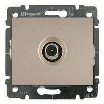 Розетка TV GALEA LIFE DIY, проходная, алюминий 696858 Legrand