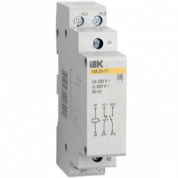 Модульный контактор КМ20-20 2P 20А 230/230В AC MKK10-20-20 IEK