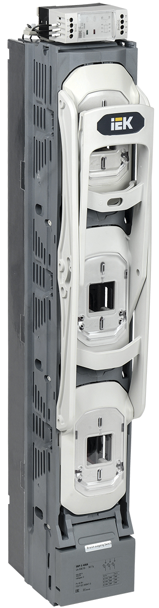Предохранитель-выключатель-разъединитель ПВР-3 вертикальный 630А 185мм с одновременным отключением c РКСП SPR20-3-3-630-185-100-R IEK