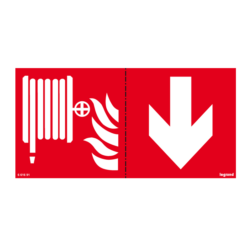 Самоклеящаяся информационная табличка 100х200 мм "пожарный кран + стрелка" 661691 Legrand