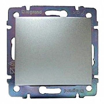 Переключатель 1-клавишный VALENA CLASSIC, скрытый монтаж, алюминий 770205 Legrand