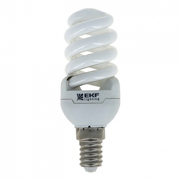 Лампа энергосберегающая FS-спираль 9W 6500K E14 10000h  Simple FS-T2-9-865-E14  EKF