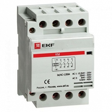 Модульный контактор  КМ 3P 16А 400/230 AC km-3-16-40  EKF