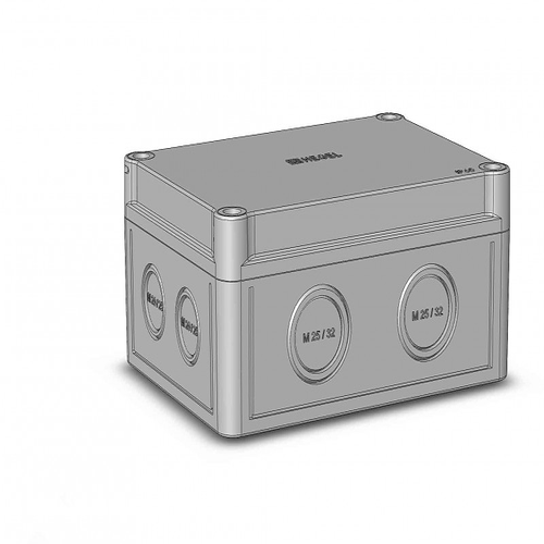 Коробка приборная ПС для открытого монтажа, полистирол, светло-серый цветКР2801-110HEGEL