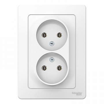 Розетка двухместная BLANCA, скрытый монтаж, белый BLNRS000021 Schneider Electric