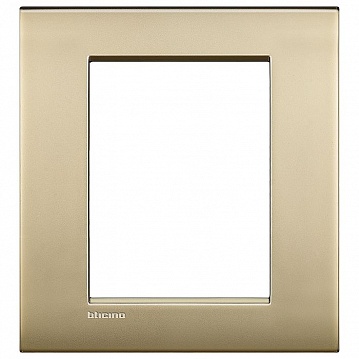 Рамка 3+3 модуля LIVING LIGHT, золото матовое LNC4826OF Bticino