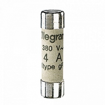 Промышленный цилиндрический предохранитель - тип gG - 8,5x31,5 мм² - c индикатором - 4 A 012404 Legrand