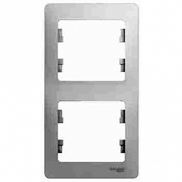 Рамка 2 поста GLOSSA, вертикальная, белый GSL000106 Schneider Electric