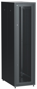 ITK Шкаф сетевой напольный LINEA E 47U 600х1000мм перфорированная передняя дверь задняя металлическая черный LE05-47U61-PM IEK