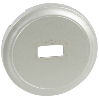 Лицевая панель - Программа Celiane - розетка USB, Кат. № 0 673 52/72 - титан 068553 Legrand