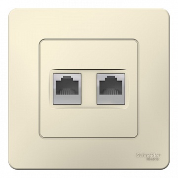 Розетка компьютерная 1xRJ45 Cat.5 BLANCA, молочгый BLNIS045002 Schneider Electric