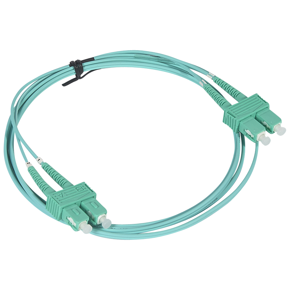 Шнур оптоволоконный OM4 - многомодовый - SC/SC - 2 м - цвет морской волны 032631 Legrand