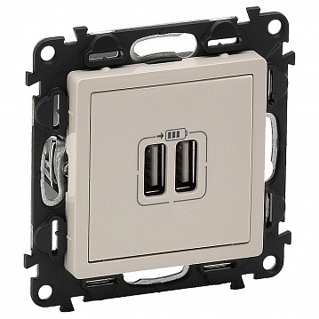Розетка 2xUSB VALENA LIFE, слоновая кость 753512 Legrand