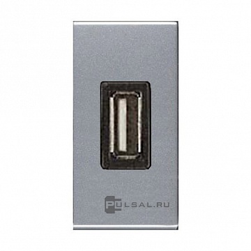 Розетка 1xUSB ZENIT, серебристый N2185 PL ABB