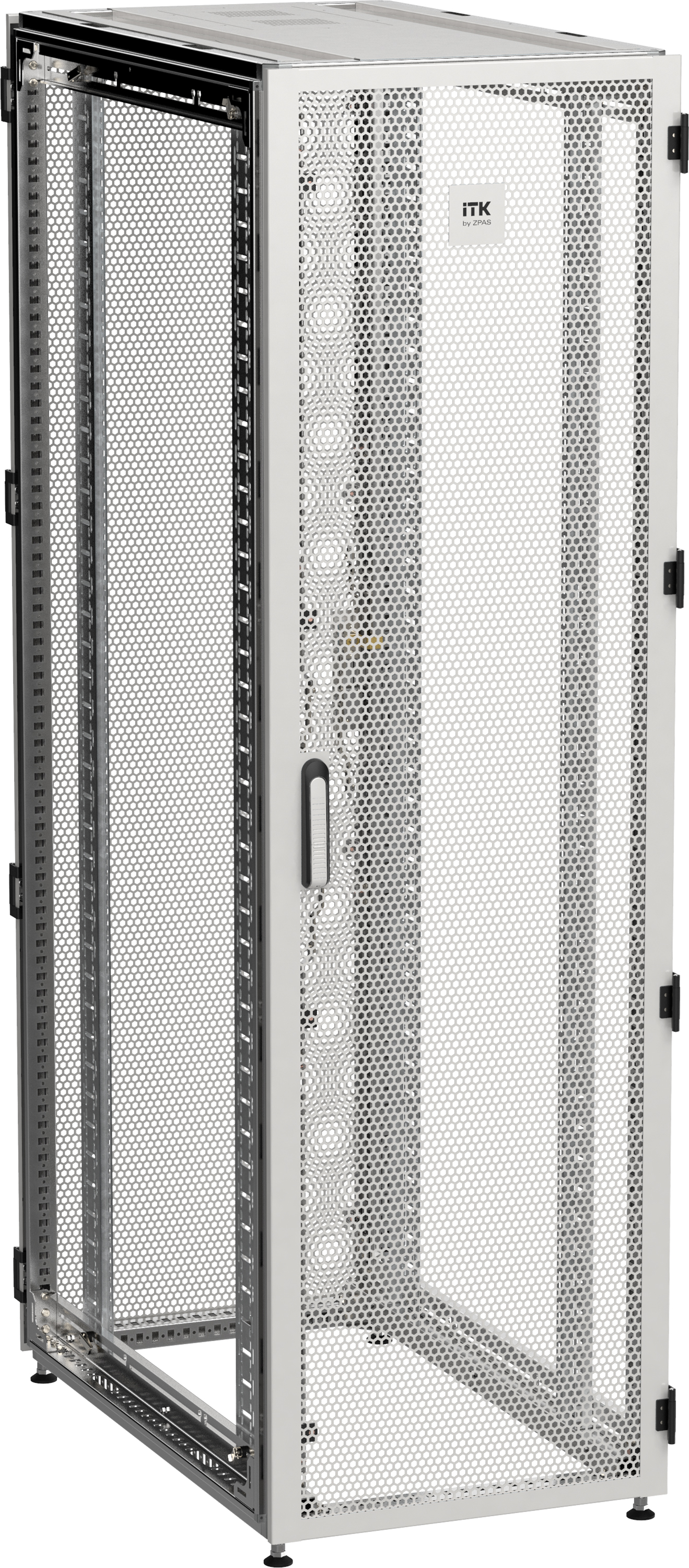 ITK by ZPAS Шкаф серверный 19" 45U 600х1200мм одностворчатые перфорированные двери серый РФ ZP35-45U-0612-PP-R IEK