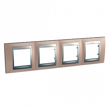 Рамка 4 поста UNICA TOP, горизонтальная, оникс MGU66.008.096 Schneider Electric