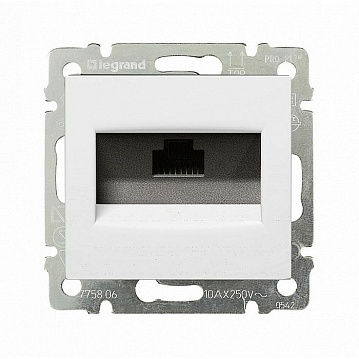 Розетка компьютерная 1xRJ45 Cat.5 VALENA CLASSIC, белый 774230 Legrand