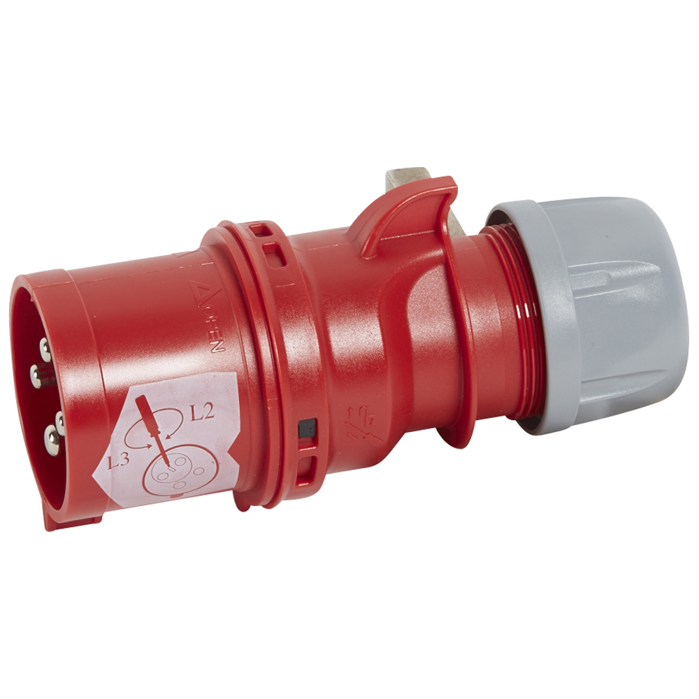 Вилка с переключателем фаз - P17 Tempra Pro - IP 44 - 380/415 В~ - 32 A - 3К+З 058140 Legrand