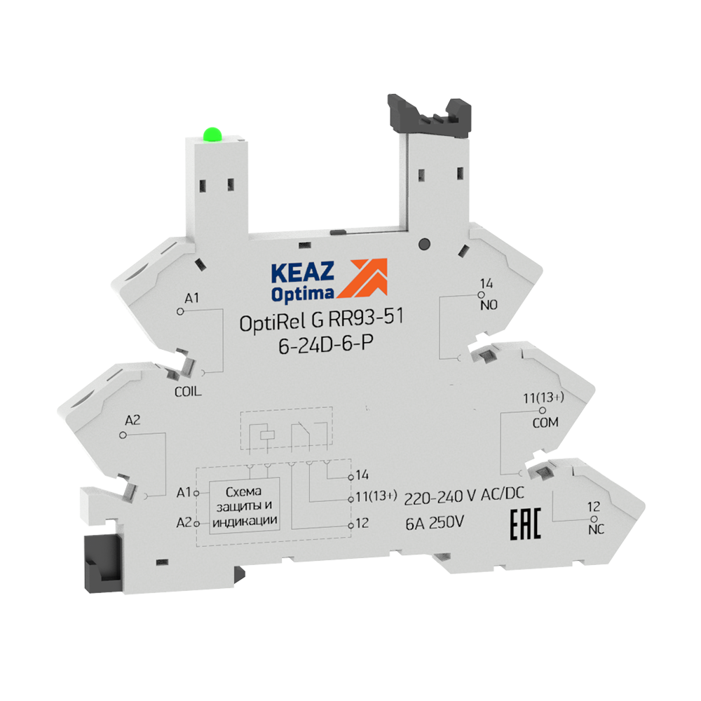 Розетка для реле OptiRel G RR93-51-6-24D-6-P 281160 КЭАЗ