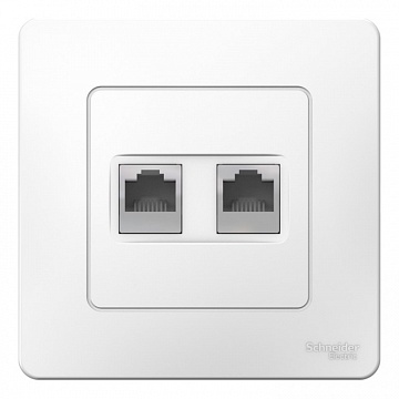 Розетка 2xRJ11+RJ45 Cat.5 BLANCA, белый BLNIS045111 Schneider Electric