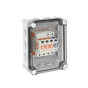 Комплект УЗИП V20-3+NPE в защитном корпусе (Класс II), 280 В (VG-V20-3+NPE-280) 5095383 OBO Bettermann