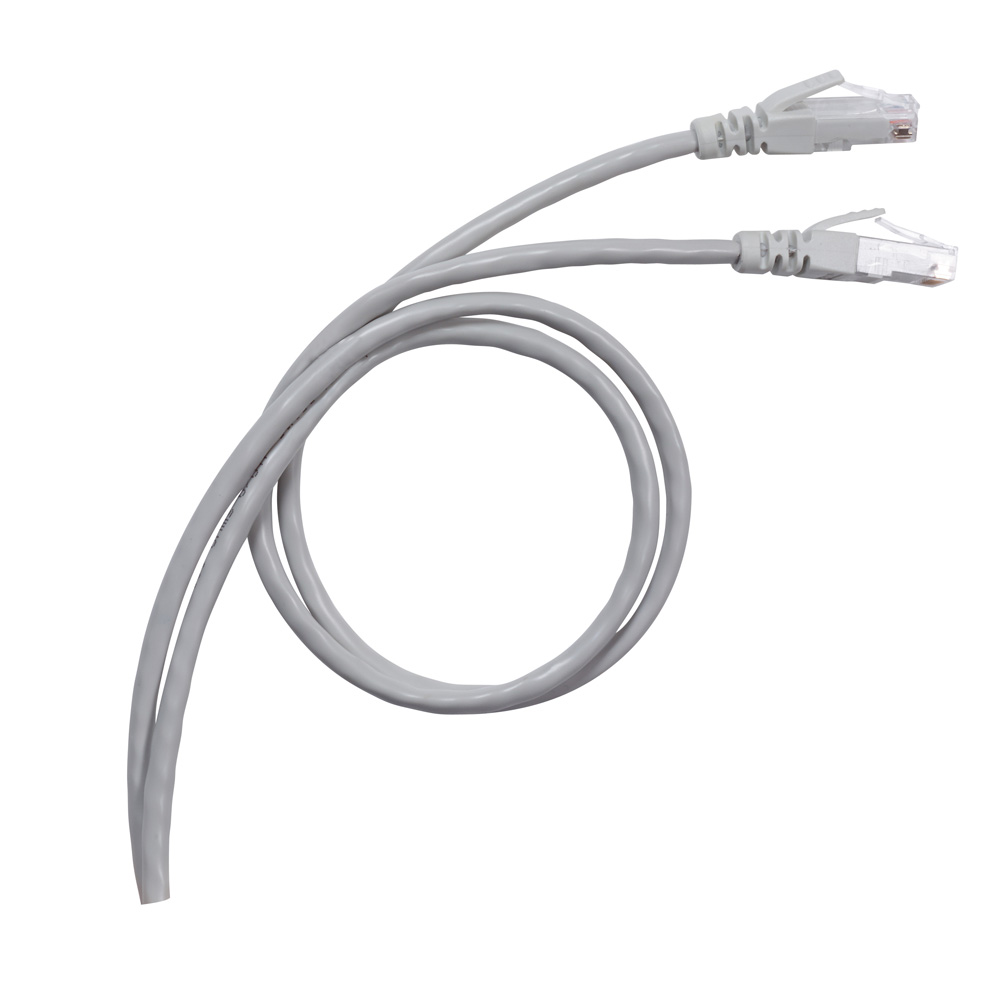 Шнур коммутационный RJ 45 - категория 5е - F/UTP - PVC - экранированный - 1 м - серый 051640 Legrand