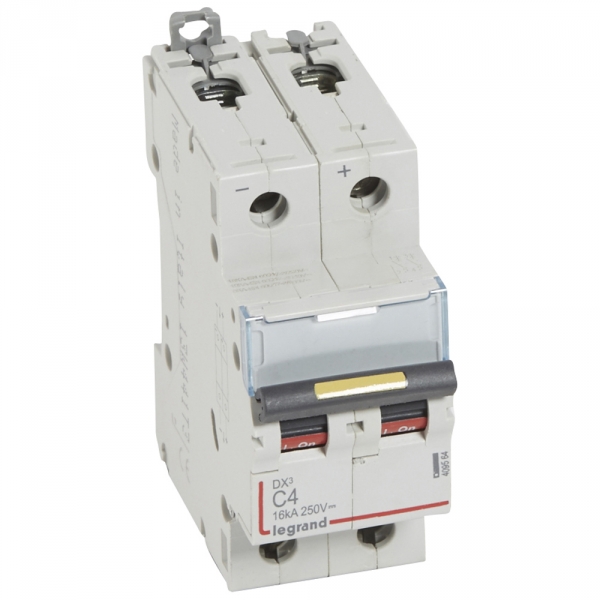 Выключатель автоматический двухполюсный DX3 DC 10000 4А C 16кА 409564 Legrand