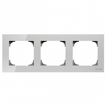 Рамка 3 поста SKY, белое стекло 2CLA857300A3001 ABB