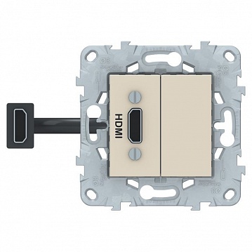 Розетка HDMI UNICA NEW, бежевый NU543044 Schneider Electric