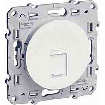 Розетка компьютерная 1xRJ45 Cat.5 ODACE, глянцевый S52R471 Schneider Electric